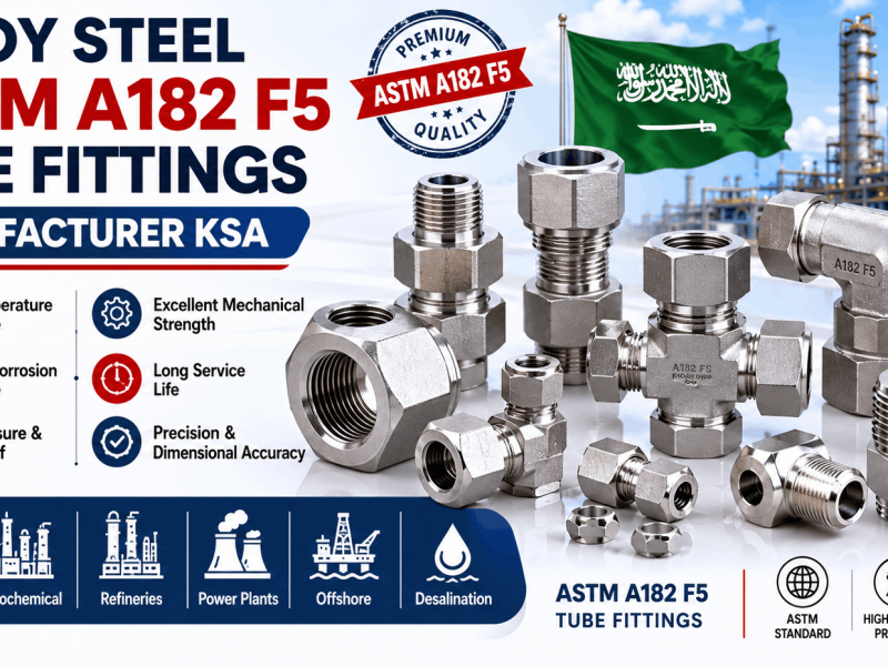 Alloy Steel ASTM A182 F5 Tube Fittings Manufacturer and Supplier in Saudi Arabia