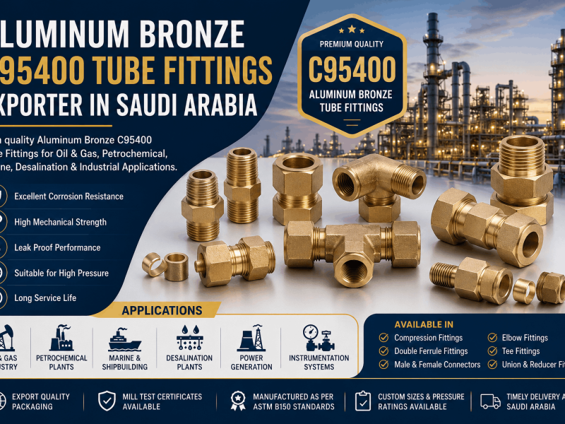 Aluminum Bronze C95400 Tube Fittings Exporter and Supplier in Saudi Arabia for oil gas petrochemical and marine applications