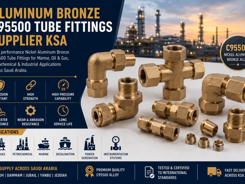 Aluminum Bronze C95500 Tube Fittings Supplier in Saudi Arabia for oil gas marine and petrochemical industries
