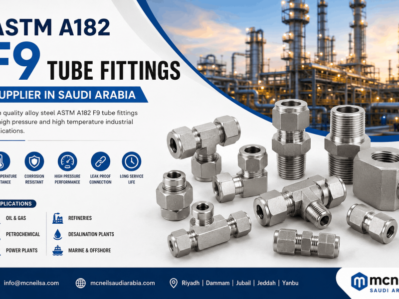 ASTM A182 F9 tube fittings supplier in Saudi Arabia for high pressure industrial applications