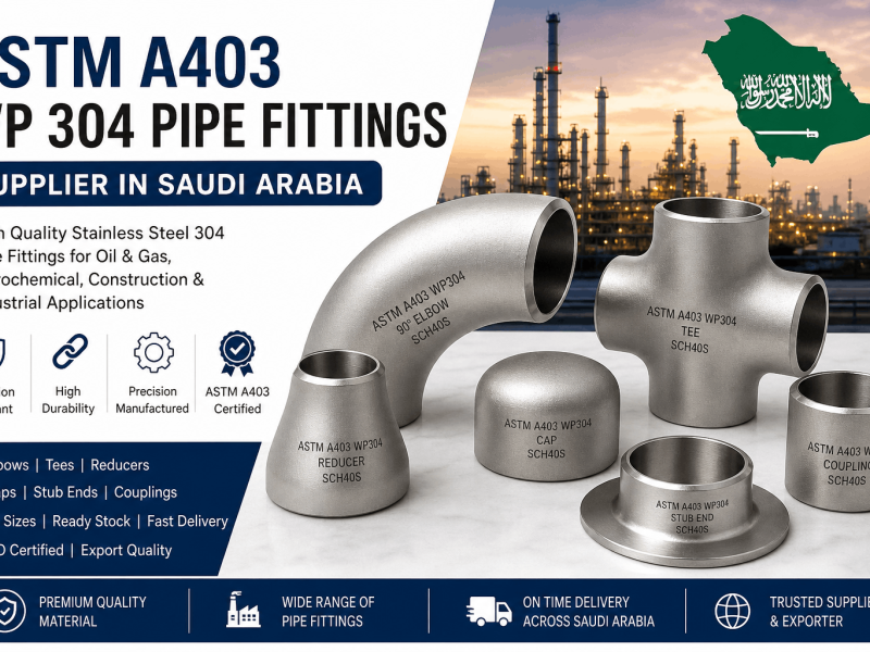 ASTM A403 WP304 stainless steel pipe fittings used in Saudi Arabia industrial piping system