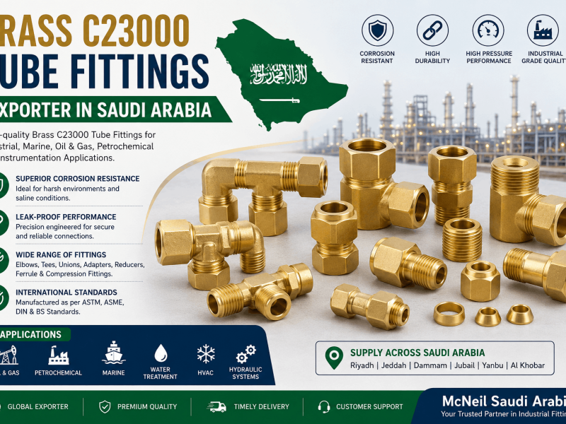 Brass C23000 Tube Fittings Exporter in Saudi Arabia for Oil & Gas and Industrial Applications