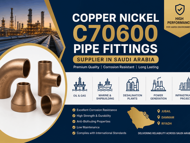 Copper Nickel C70600 pipe fittings supplier in Saudi Arabia