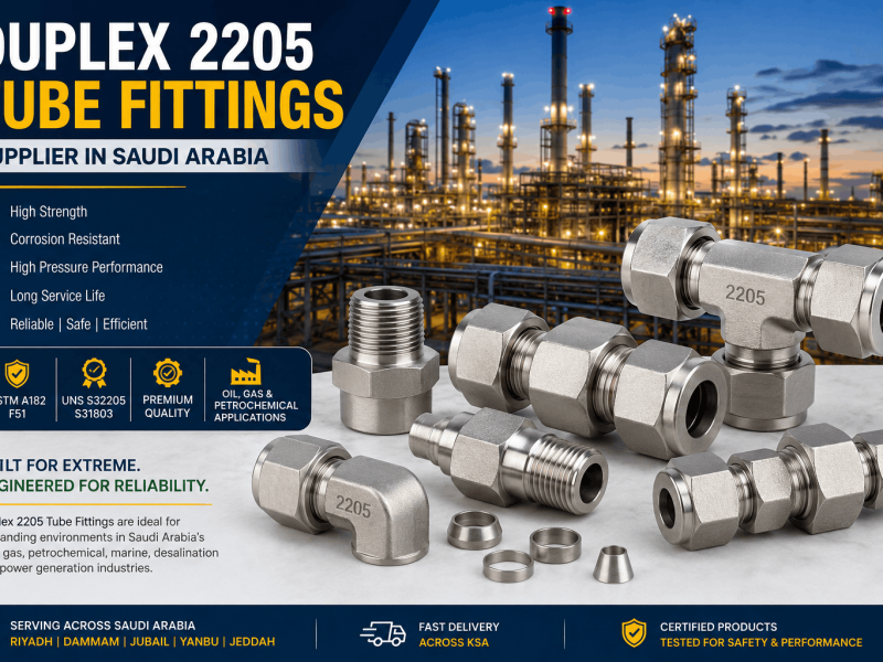 Duplex 2205 stainless steel tube fittings used in Saudi Arabia oil and gas industrial applications