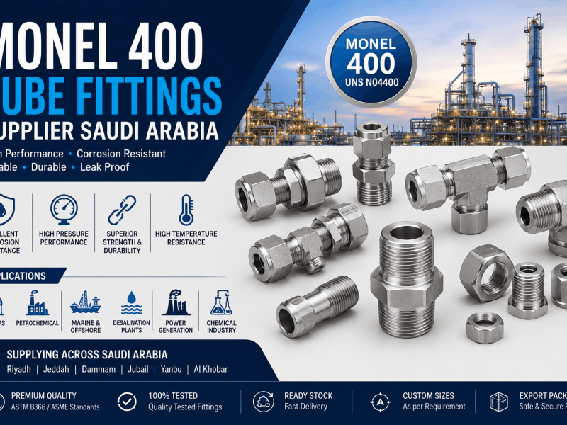 Monel 400 Tube Fittings Supplier Saudi Arabia for oil and gas, petrochemical, marine, and industrial applications
