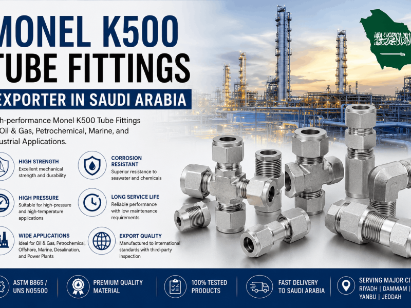 Monel K500 Tube Fittings Exporter in Saudi Arabia for Oil and Gas Industry