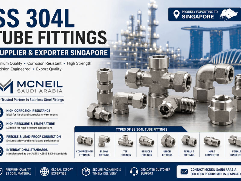 SS 304L Tube Fittings Supplier and Exporter in Singapore by Mcneil Saudi Arabia