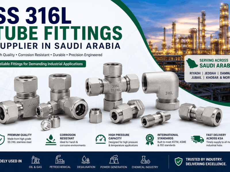 SS 316L stainless steel tube fittings for industrial use