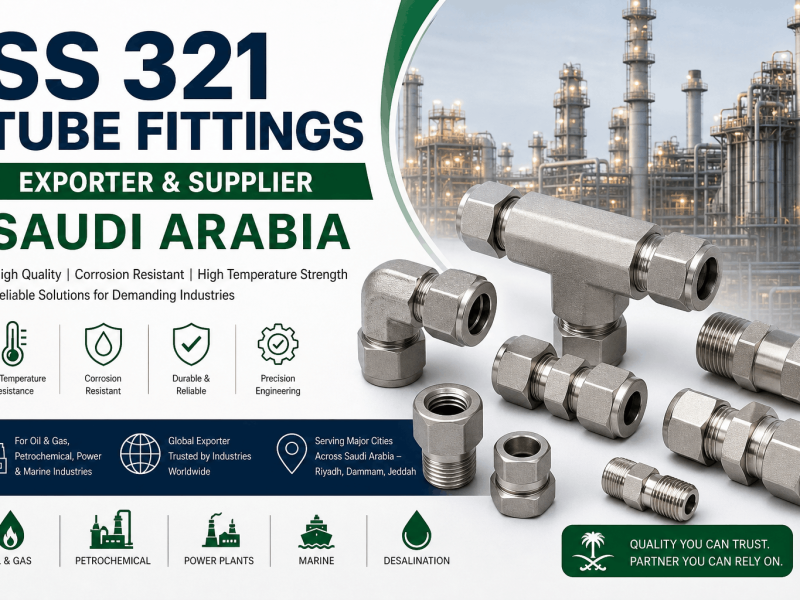 SS 321 tube fittings exporter and supplier in Saudi Arabia