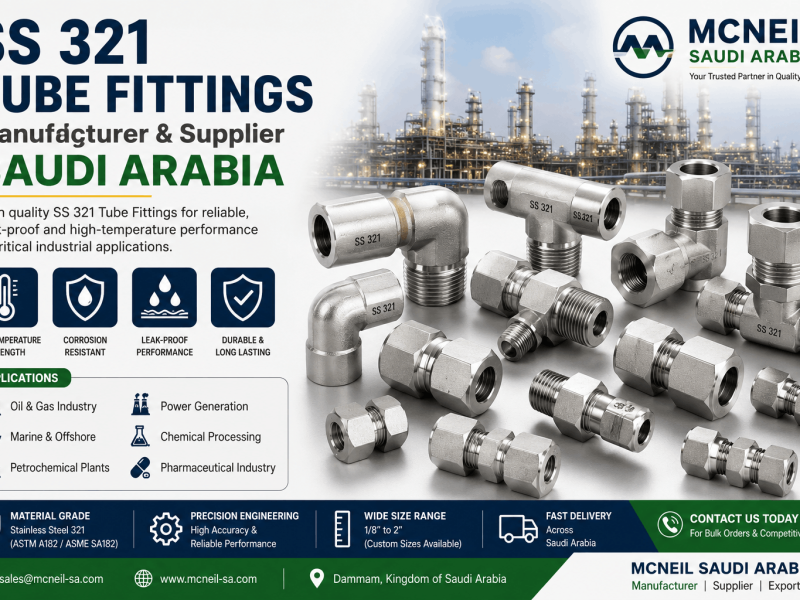 SS 321 Tube Fittings Manufacturer and Supplier in Singapore by Mcneil Saudi Arabia