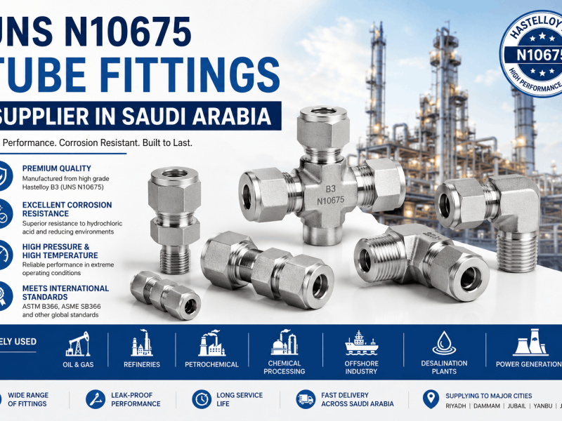 UNS N10675 Hastelloy B3 Tube Fittings Supplier in Saudi Arabia for Oil and Gas Industry