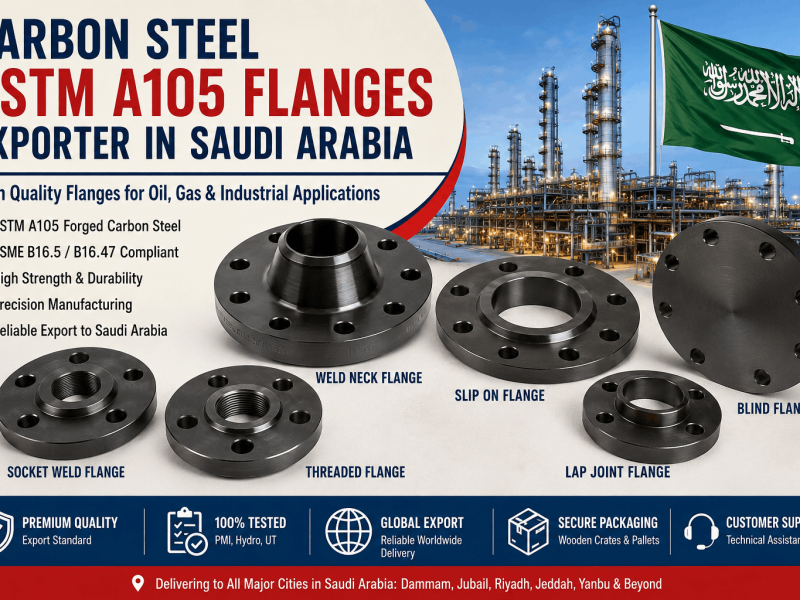 Carbon steel ASTM A105 flanges exporter in Saudi Arabia used for oil and gas and industrial piping systems