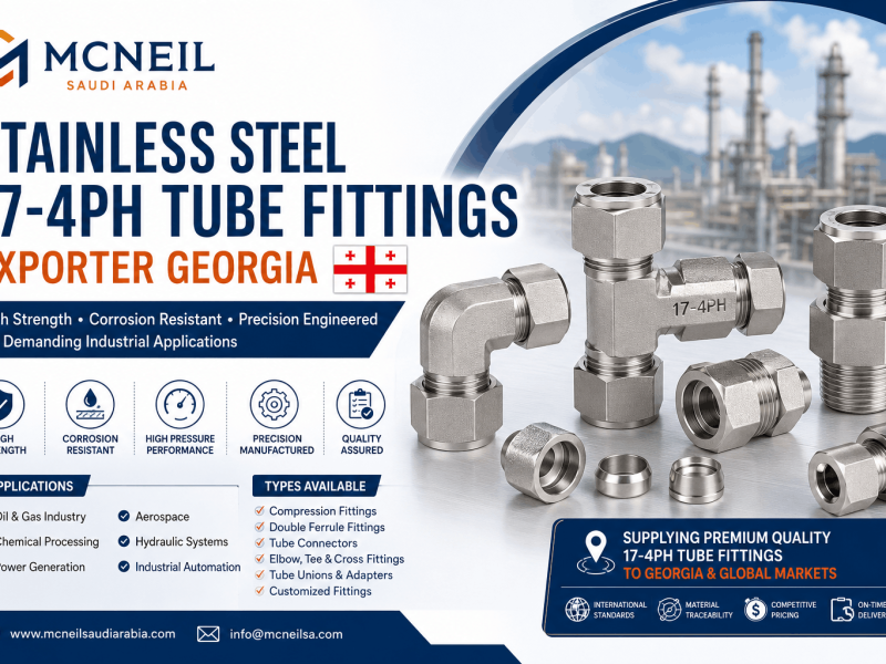 SS 17-4PH Tube Fittings Supplier Georgia offering corrosion resistant compression fittings for oil and gas industries