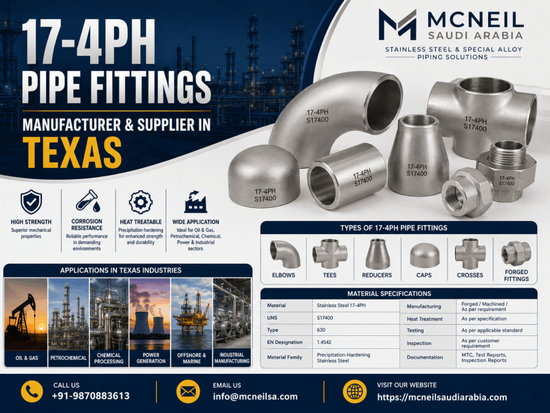 17-4PH pipe fittings manufacturer and supplier in Texas